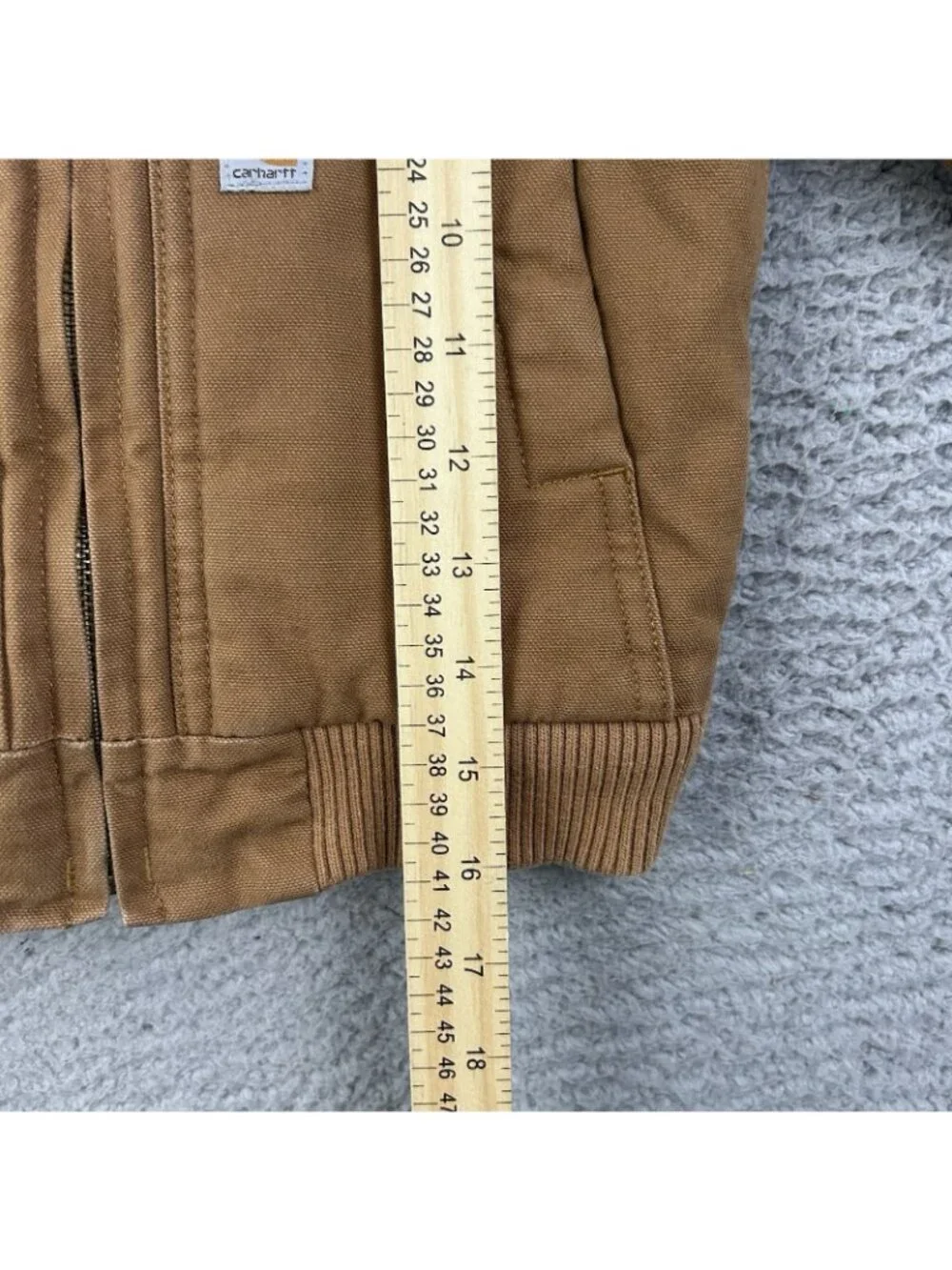 Carhartt Kids Hooded Active Jacket Brown Canvas Style# OJ8552-B Size 3T